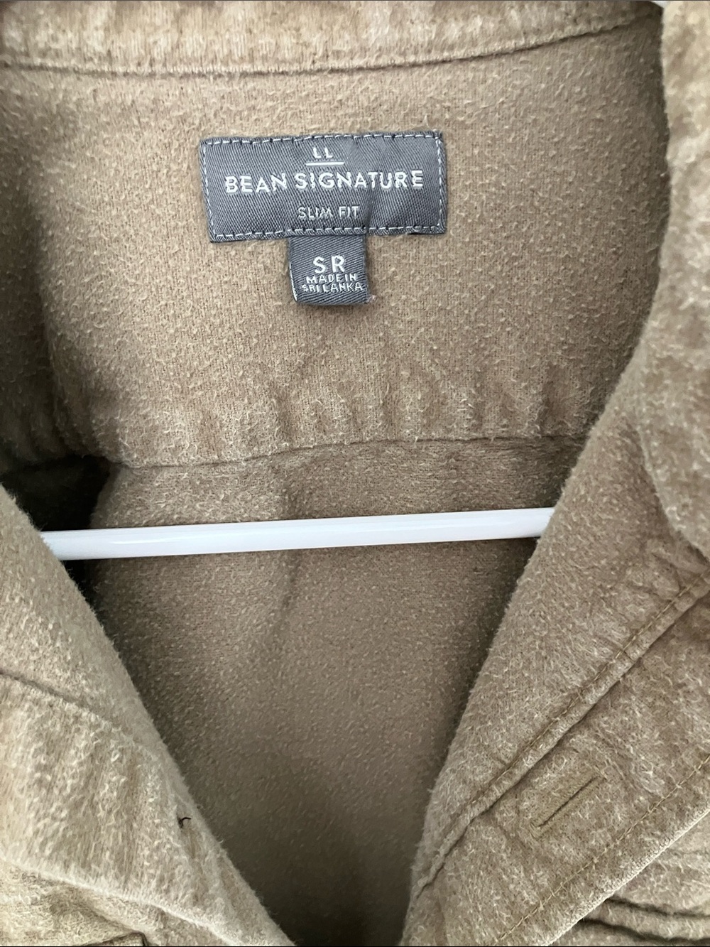 LL Bean Men's Olive Green Chamois Cloth Shirt - Picture 2 of 4